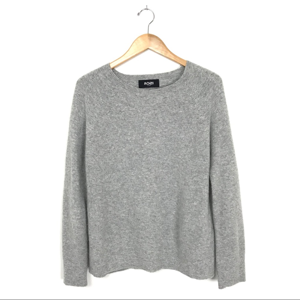 SORI Brand 3D Printed Knit Sweater Gray M/L B3
